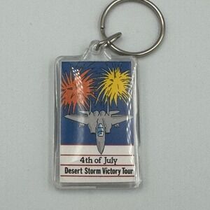 Vintage Swibco Desert Storm Victory Tour 4th of July Fighter Jet Keychain